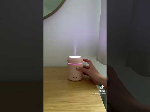 Desktop Humidifier | Mini USB Cool Mist Humidifier with LED Light Quiet Air Moisturizer (Pack of 1) (300 ml)