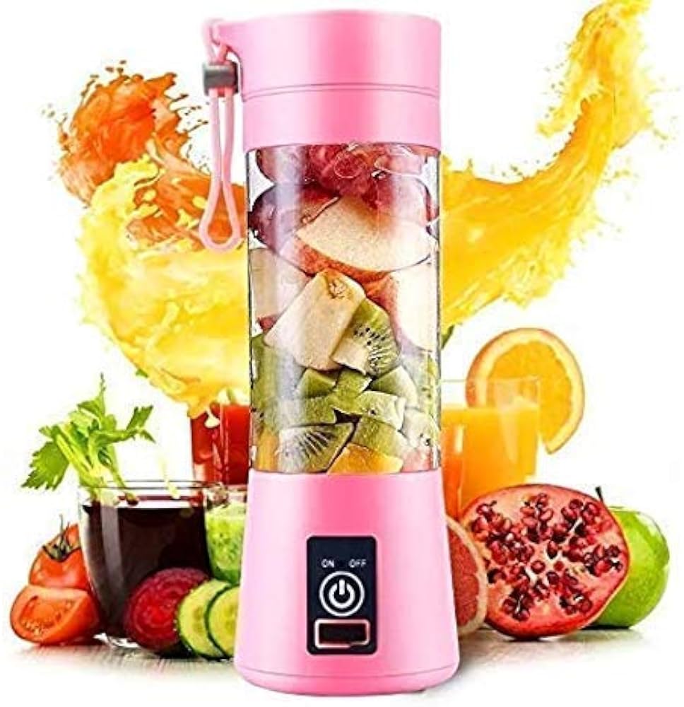 Portable 6-Blade Juicer Blender with built-in Jar, Juice Mixer Bottle,Fruit Juice Machine,USB Rechargeable Personal Size Juicer Grinder for Juices,Protein&Milk Shakes