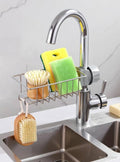Kitchen Sink Organiser Stainless Steel | Sink Organizer for Kitchen Basin with Drainage | Sponge Holder for Kitchen Sink | Soap Stand for Kitchen Sink | Sink Caddy