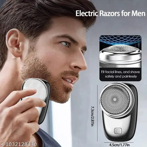 Mini Electric Shaver for Man, Portable Shaving Machine for Man, Pocket Size Clean Shave Trimmer for Men, Foil Shaver for Men, Type-C Fast Charging, Wet and Dry Use for Outdoor, Home, Travel